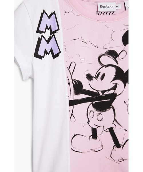 Desigual(デシグアル)の「ミッキー アシンメトリー カラーブロック Tシャツ ディズニー(Tシャツ/カットソー・レディース・ホワイト・S/XS/M/L/XL)」の17枚目の写真