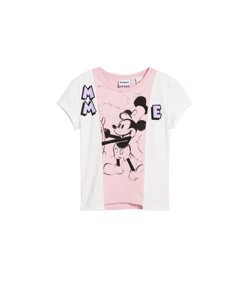 Desigual(デシグアル)の「ミッキー アシンメトリー カラーブロック Tシャツ ディズニー(Tシャツ/カットソー・レディース・ホワイト・S/XS/M/L/XL)」の16枚目の写真