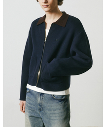 MERGO（メルゴ）の「ブルートニットワークジャケット[ネイビー]（その他アウター）」