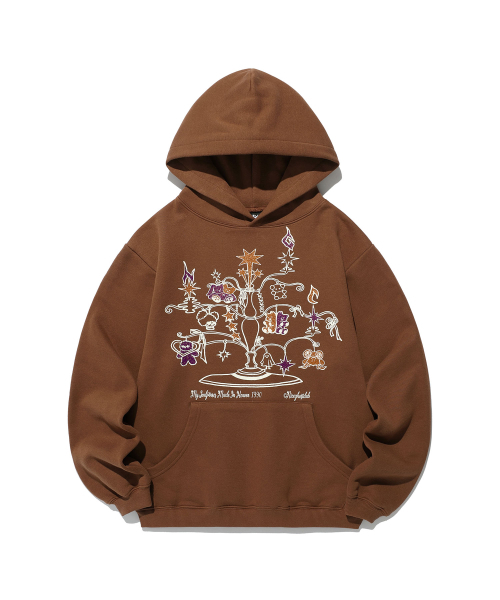 NICE GHOST CLUB(ナイスゴーストクラブ)の「HEAVEN SCULPTURE HOODIE_BROWN(NG2EFUM423A)(パーカー・レディース・ブラウン・S/M/L)」の1枚目の写真