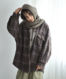 【BLK001】ビッグチェック柄シャツジャケット