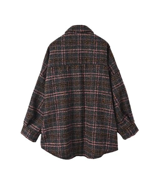 STYLE DELI(スタイルデリ)の「【BLK001】ビッグチェック柄シャツジャケット(シャツ/ブラウス・レディース・グリーン/ピンク・FREE)」の18枚目の写真