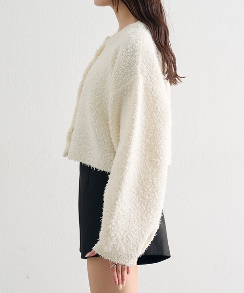 mystic（ミスティック）の「26SSミニフリンジカーディガン（カーディガン/ボレロ・レディース・オフホワイト/ブラック/グリーン・FREE）」の16枚目の写真