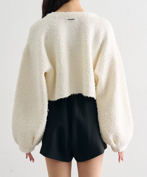 mystic（ミスティック）の「26SSミニフリンジカーディガン（カーディガン/ボレロ・レディース・オフホワイト/ブラック/グリーン・FREE）」の17枚目の写真