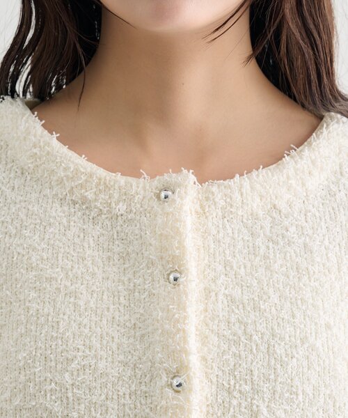 mystic（ミスティック）の「26SSミニフリンジカーディガン（カーディガン/ボレロ・レディース・オフホワイト/ブラック/グリーン・FREE）」の18枚目の写真