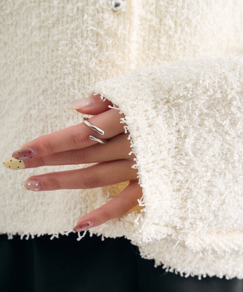 mystic（ミスティック）の「26SSミニフリンジカーディガン（カーディガン/ボレロ・レディース・オフホワイト/ブラック/グリーン・FREE）」の21枚目の写真