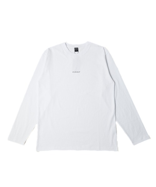 B.I.D.(ビーアイディー)の「《プリントロングスリーブTシャツ(メッセージプリント)》(Tシャツ/カットソー・メンズ・ホワイト/ブラック/ブルー系・MEDIUM/LARGE)」の1枚目の写真