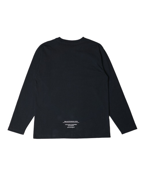 B.I.D.(ビーアイディー)の「《プリントロングスリーブTシャツ(メッセージプリント)》(Tシャツ/カットソー・メンズ・ホワイト/ブラック/ブルー系・MEDIUM/LARGE)」の4枚目の写真