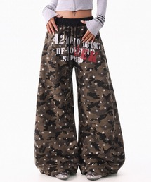 GEMEDA（ジェメダ）の「【26春新作】Y2Kスター ロゴスウェットワイドパンツ（スウェットパンツ）」