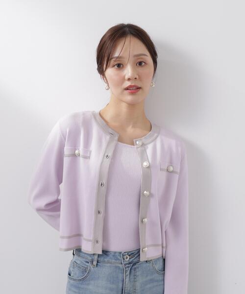 PROPORTION BODY DRESSING（プロポーションボディドレッシング）の「バイカラーアンサンブル / 1216170212（アンサンブル・レディース・ピンク/ホワイト系その他/ブラック・MEDIUM/SMALL）」の21枚目の写真