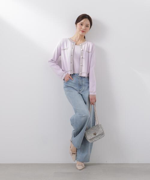 PROPORTION BODY DRESSING（プロポーションボディドレッシング）の「バイカラーアンサンブル / 1216170212（アンサンブル・レディース・ピンク/ホワイト系その他/ブラック・MEDIUM/SMALL）」の4枚目の写真