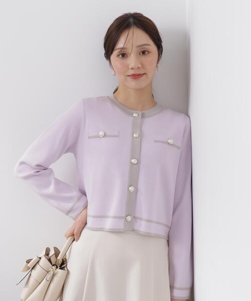 PROPORTION BODY DRESSING（プロポーションボディドレッシング）の「バイカラーアンサンブル / 1216170212（アンサンブル・レディース・ピンク/ホワイト系その他/ブラック・MEDIUM/SMALL）」の6枚目の写真