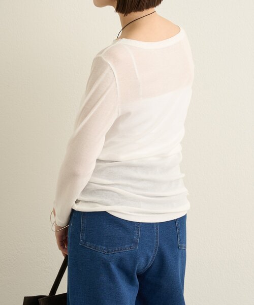 Omekashi(オメカシ)の「コットンテレコプルオーバー(Tシャツ/カットソー・レディース・ブラック/オフホワイト/ピンク・FREE)」の8枚目の写真