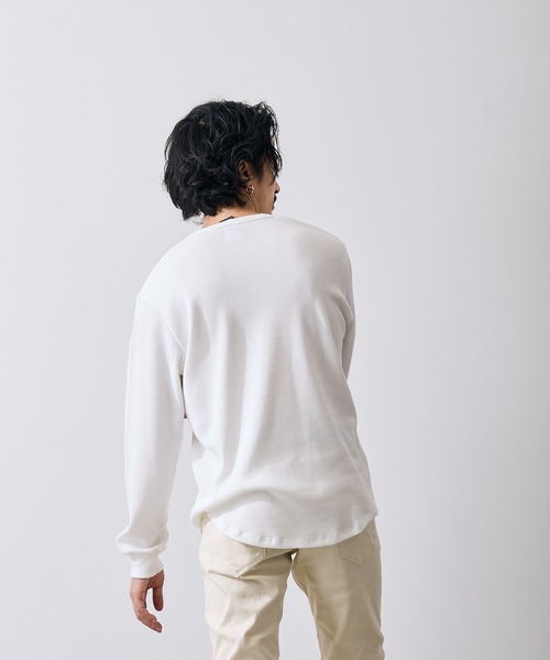 improves（インプローブス）の「ワッフル ヘンリー ネック 長袖Tシャツ（Tシャツ/カットソー・メンズ・ブラック/ホワイト・SMALL/MEDIUM/LARGE）」の11枚目の写真