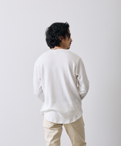 improves（インプローブス）の「ワッフル ヘンリー ネック 長袖Tシャツ（Tシャツ/カットソー・メンズ・ブラック/ホワイト・SMALL/MEDIUM/LARGE）」の13枚目の写真