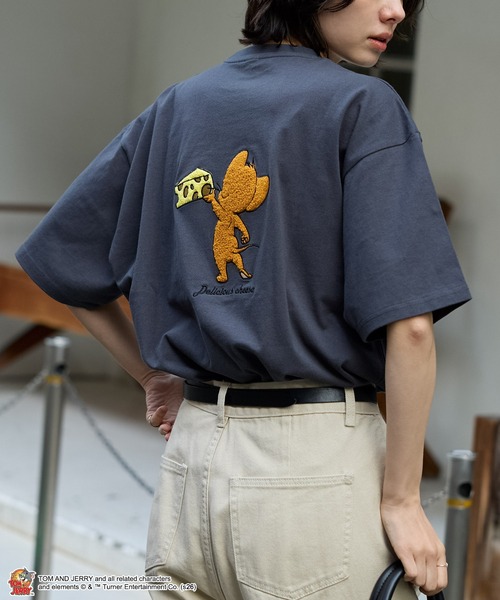 TOM and JERRY】別注 ヴィンテージデザイン プリント 刺繍 オーバー
