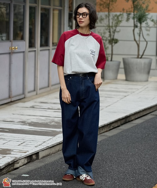 Tom&Jerry(トムアンドジェリー)の「【TOM and JERRY】別注 ヴィンテージデザイン プリント 刺繍 オーバーサイズ 半袖Tシャツ(Tシャツ/カットソー・レディース・ワイン系/オフホワイト/ネイビー/スミクロ/ブラック系・L/M)」の19枚目の写真