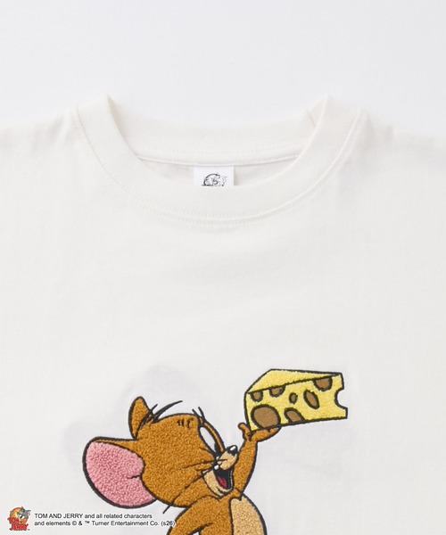 Tom&Jerry(トムアンドジェリー)の「【TOM and JERRY】別注 ヴィンテージデザイン プリント 刺繍 オーバーサイズ 半袖Tシャツ(Tシャツ/カットソー・レディース・ワイン系/オフホワイト/ネイビー/スミクロ/ブラック系・L/M)」の11枚目の写真