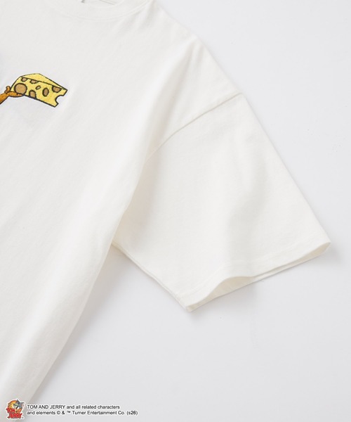 Tom&Jerry(トムアンドジェリー)の「【TOM and JERRY】別注 ヴィンテージデザイン プリント 刺繍 オーバーサイズ 半袖Tシャツ(Tシャツ/カットソー・レディース・ワイン系/オフホワイト/ネイビー/スミクロ/ブラック系・L/M)」の12枚目の写真