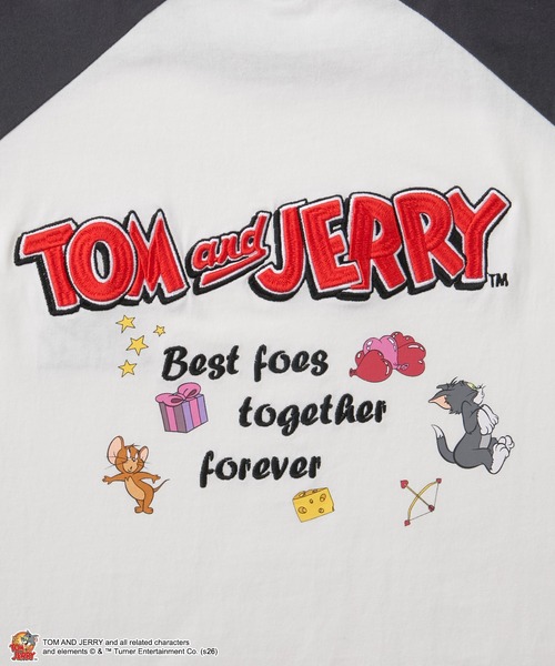 Tom&Jerry(トムアンドジェリー)の「【TOM and JERRY】別注 ヴィンテージデザイン プリント 刺繍 オーバーサイズ 半袖Tシャツ(Tシャツ/カットソー・レディース・ワイン系/オフホワイト/ネイビー/スミクロ/ブラック系・L/M)」の18枚目の写真