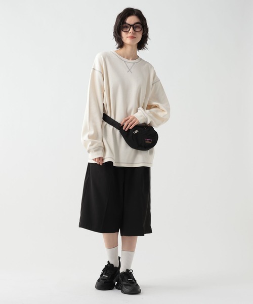 GEORGE'S(ジョージズ)の「ウォッシュハニカムロンT(Tシャツ/カットソー・メンズ・スミクロ/オフホワイト・MEDIUM/LARGE)」の4枚目の写真
