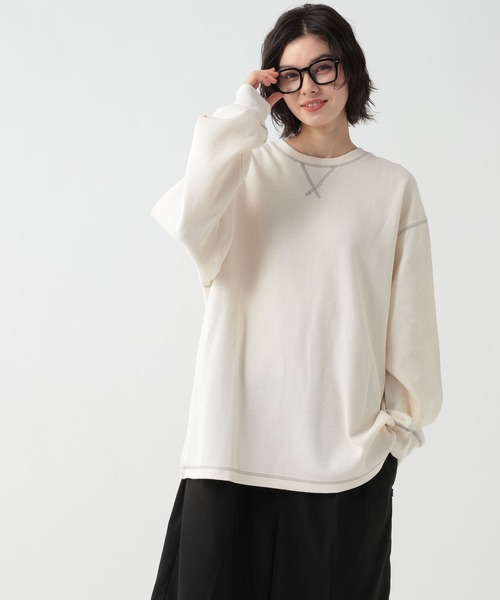 GEORGE'S(ジョージズ)の「ウォッシュハニカムロンT(Tシャツ/カットソー・メンズ・スミクロ/オフホワイト・MEDIUM/LARGE)」の7枚目の写真