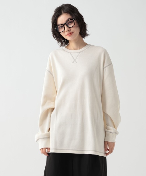 GEORGE'S(ジョージズ)の「ウォッシュハニカムロンT(Tシャツ/カットソー・メンズ・スミクロ/オフホワイト・MEDIUM/LARGE)」の8枚目の写真