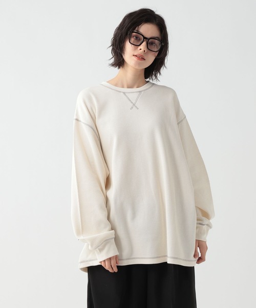 GEORGE'S(ジョージズ)の「ウォッシュハニカムロンT(Tシャツ/カットソー・メンズ・スミクロ/オフホワイト・MEDIUM/LARGE)」の12枚目の写真
