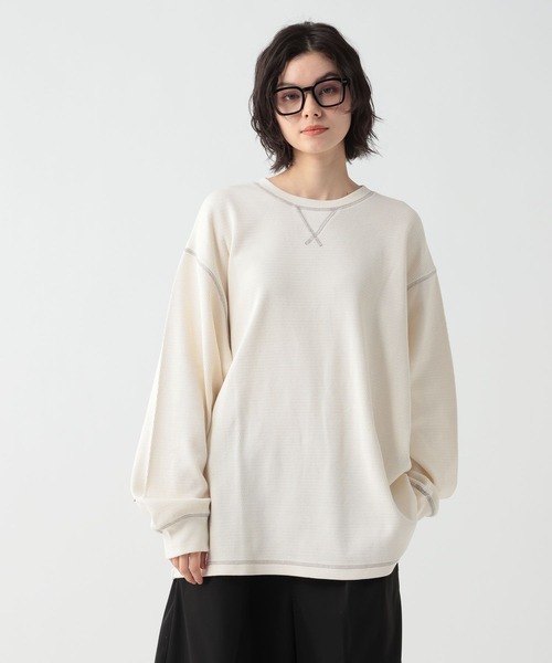 GEORGE'S(ジョージズ)の「ウォッシュハニカムロンT(Tシャツ/カットソー・メンズ・スミクロ/オフホワイト・MEDIUM/LARGE)」の13枚目の写真