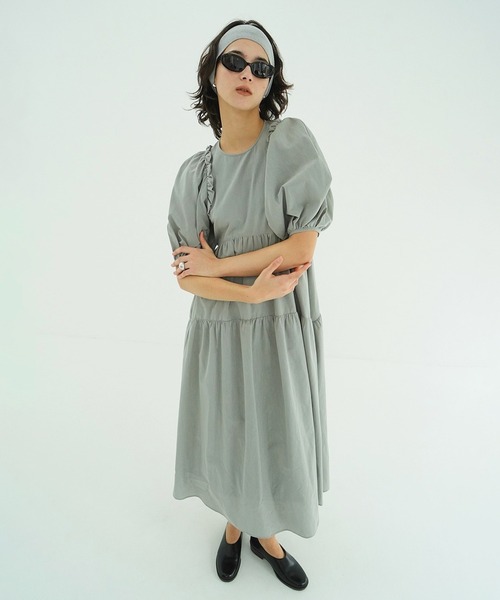 CLANE(クラネ)の「BUBBLE FRILL ONEPIECE(ワンピース・レディース・ホワイト・0/1/2)」の3枚目の写真