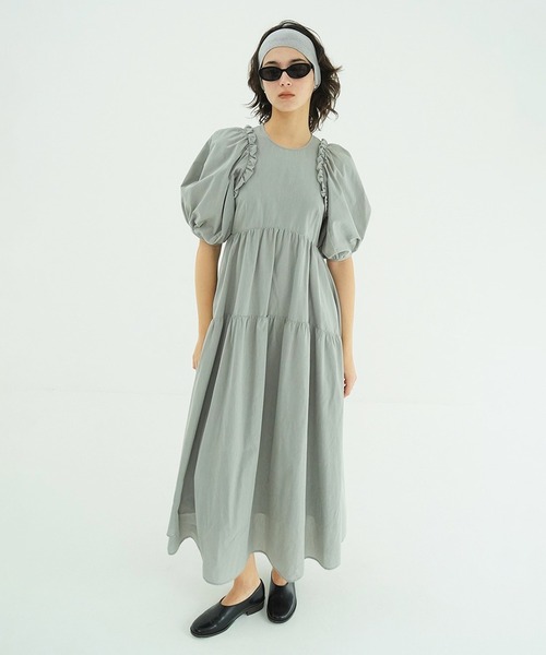 CLANE(クラネ)の「BUBBLE FRILL ONEPIECE(ワンピース・レディース・ホワイト・0/1/2)」の5枚目の写真