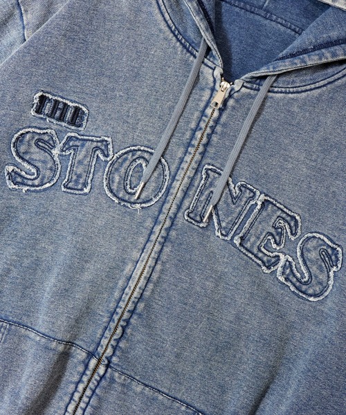 JACKROSE(ジャックローズ)の「B-TRS-エンボス加工・カットデニムJKT(デニムジャケット・メンズ・ブラック/インディゴブルー・M/L)」の8枚目の写真