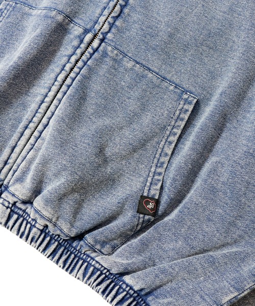 JACKROSE(ジャックローズ)の「B-TRS-エンボス加工・カットデニムJKT(デニムジャケット・メンズ・ブラック/インディゴブルー・M/L)」の9枚目の写真