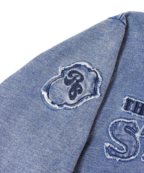 JACKROSE(ジャックローズ)の「B-TRS-エンボス加工・カットデニムJKT(デニムジャケット・メンズ・ブラック/インディゴブルー・M/L)」の10枚目の写真
