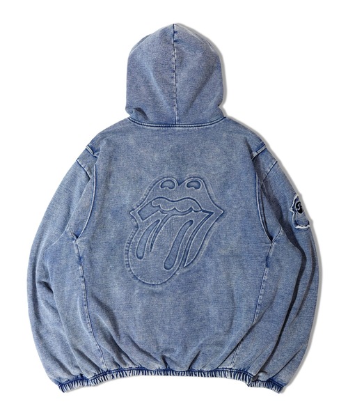 JACKROSE(ジャックローズ)の「B-TRS-エンボス加工・カットデニムJKT(デニムジャケット・メンズ・ブラック/インディゴブルー・M/L)」の6枚目の写真