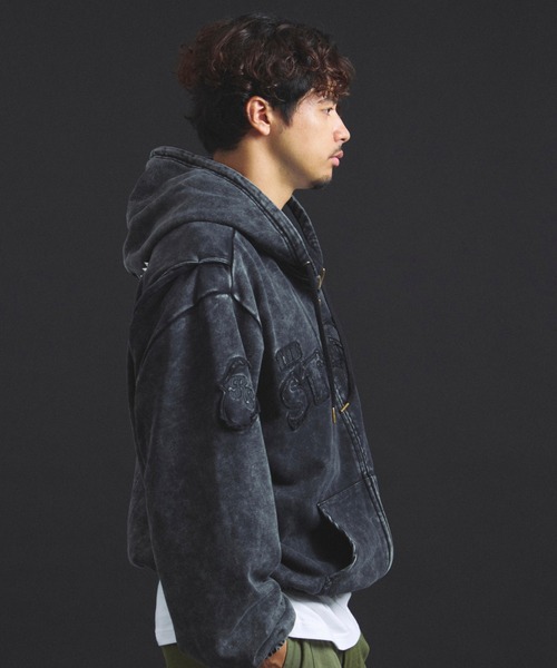 JACKROSE(ジャックローズ)の「B-TRS-エンボス加工・カットデニムJKT(デニムジャケット・メンズ・ブラック/インディゴブルー・M/L)」の18枚目の写真