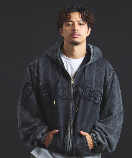 JACKROSE(ジャックローズ)の「B-TRS-エンボス加工・カットデニムJKT(デニムジャケット・メンズ・ブラック/インディゴブルー・M/L)」の15枚目の写真