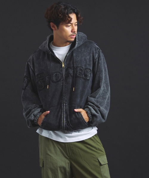 JACKROSE(ジャックローズ)の「B-TRS-エンボス加工・カットデニムJKT(デニムジャケット・メンズ・ブラック/インディゴブルー・M/L)」の17枚目の写真