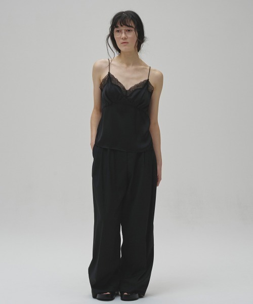 TODAYFUL(トゥデイフル)の「Satin Lace Camisole(キャミソール・レディース・ブラック/アイボリー/ミント・FREE)」の9枚目の写真