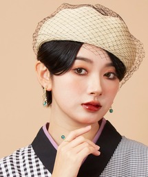 カヤ（カヤ）の「【カヤ】レトロモダン ネットベレー帽（ハンチング/ベレー帽）」