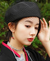 カヤ（カヤ）の「【カヤ】レトロモダン ネットベレー帽（ハンチング/ベレー帽）」