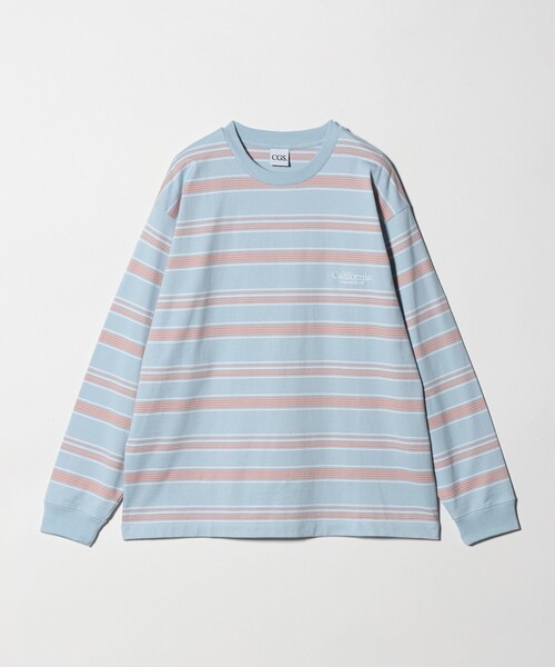 California General Store（California General Store）の「＜CGS.＞オーガニック コットン ロングスリーブ ボーダー Tシャツ（Tシャツ/カットソー・メンズ・ライトピンク/ライトグレー/ターコイズブルー系・L/M/XL/S）」の3枚目の写真