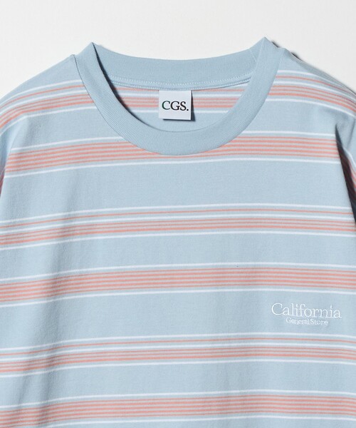 California General Store（California General Store）の「＜CGS.＞オーガニック コットン ロングスリーブ ボーダー Tシャツ（Tシャツ/カットソー・メンズ・ライトピンク/ライトグレー/ターコイズブルー系・L/M/XL/S）」の5枚目の写真