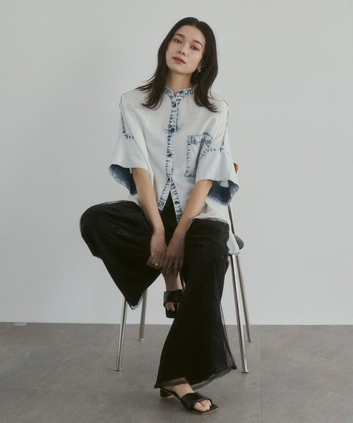 hunch（ハンチ）の「箔プリント チュールレイヤードパンツ（その他パンツ・レディース・ブルー系その他/ピンク系その他/ブラック系その他・FREE）」の4枚目の写真