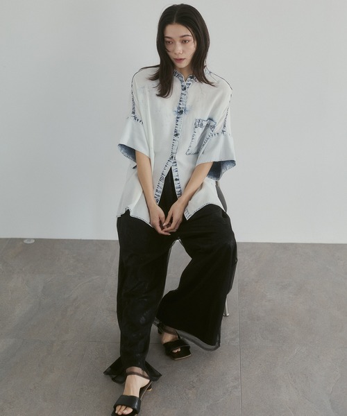 hunch（ハンチ）の「箔プリント チュールレイヤードパンツ（その他パンツ・レディース・ブルー系その他/ピンク系その他/ブラック系その他・FREE）」の10枚目の写真