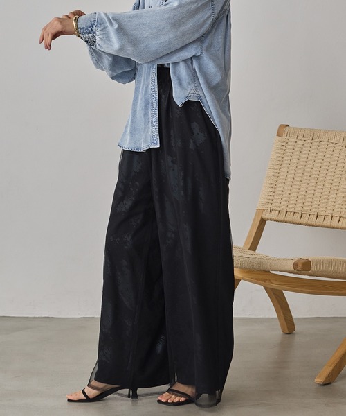 hunch（ハンチ）の「箔プリント チュールレイヤードパンツ（その他パンツ・レディース・ブルー系その他/ピンク系その他/ブラック系その他・FREE）」の12枚目の写真