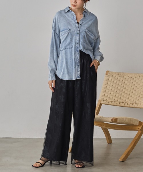 hunch（ハンチ）の「箔プリント チュールレイヤードパンツ（その他パンツ・レディース・ブルー系その他/ピンク系その他/ブラック系その他・FREE）」の14枚目の写真