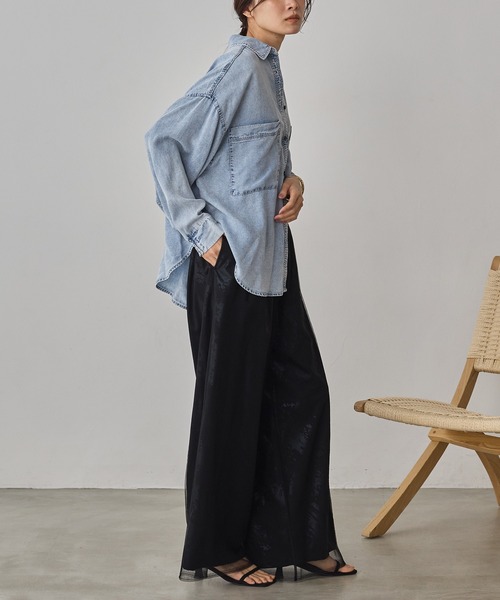 hunch（ハンチ）の「箔プリント チュールレイヤードパンツ（その他パンツ・レディース・ブルー系その他/ピンク系その他/ブラック系その他・FREE）」の15枚目の写真