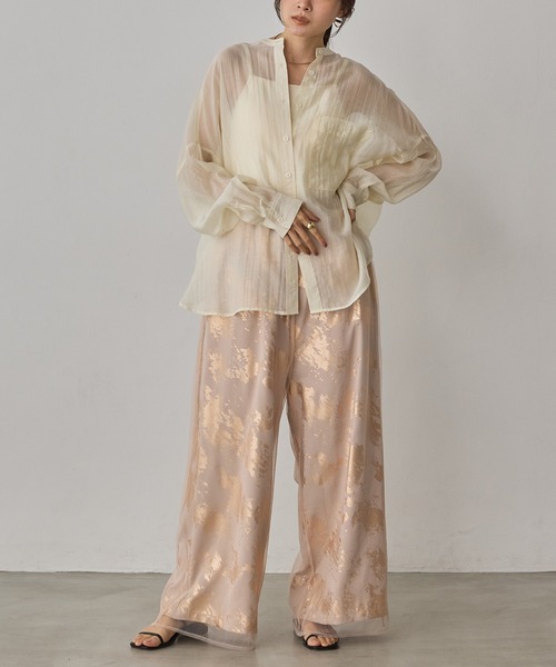 hunch（ハンチ）の「箔プリント チュールレイヤードパンツ（その他パンツ・レディース・ブルー系その他/ピンク系その他/ブラック系その他・FREE）」の9枚目の写真