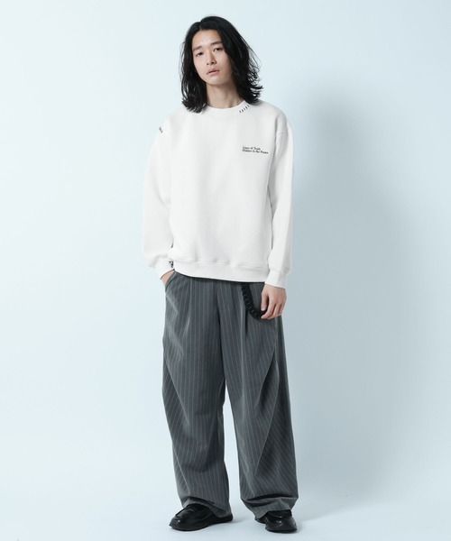 RAGEBLUE（レイジブルー）の「Flower Photo Hand Stitch Tech Sweat/フラワーフォトハンドステッチテックスウェット（スウェット・メンズ・ホワイト/ブルー/ブラック・LARGE/MEDIUM）」の4枚目の写真